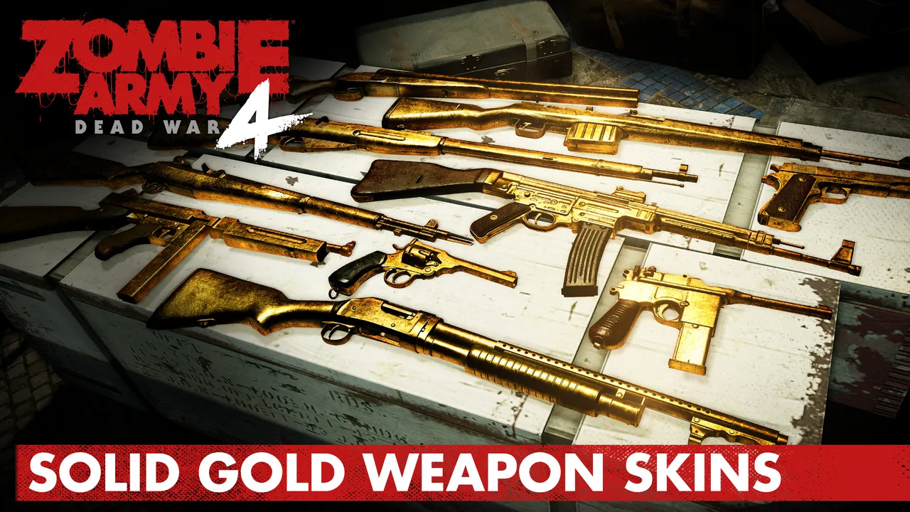 Zombie Army 4: Solid Gold Weapon Skins Screenshot 1