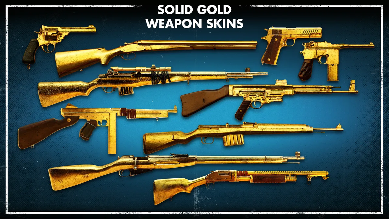 Zombie Army 4: Solid Gold Weapon Skins Screenshot 2