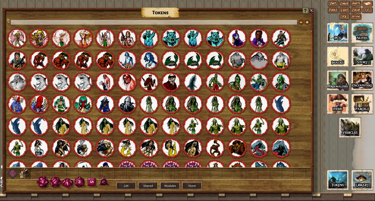 Fantasy Grounds - 50 Fathoms Online Gaming Tokens (Savage Worlds) (Token Pack) Screenshot 3