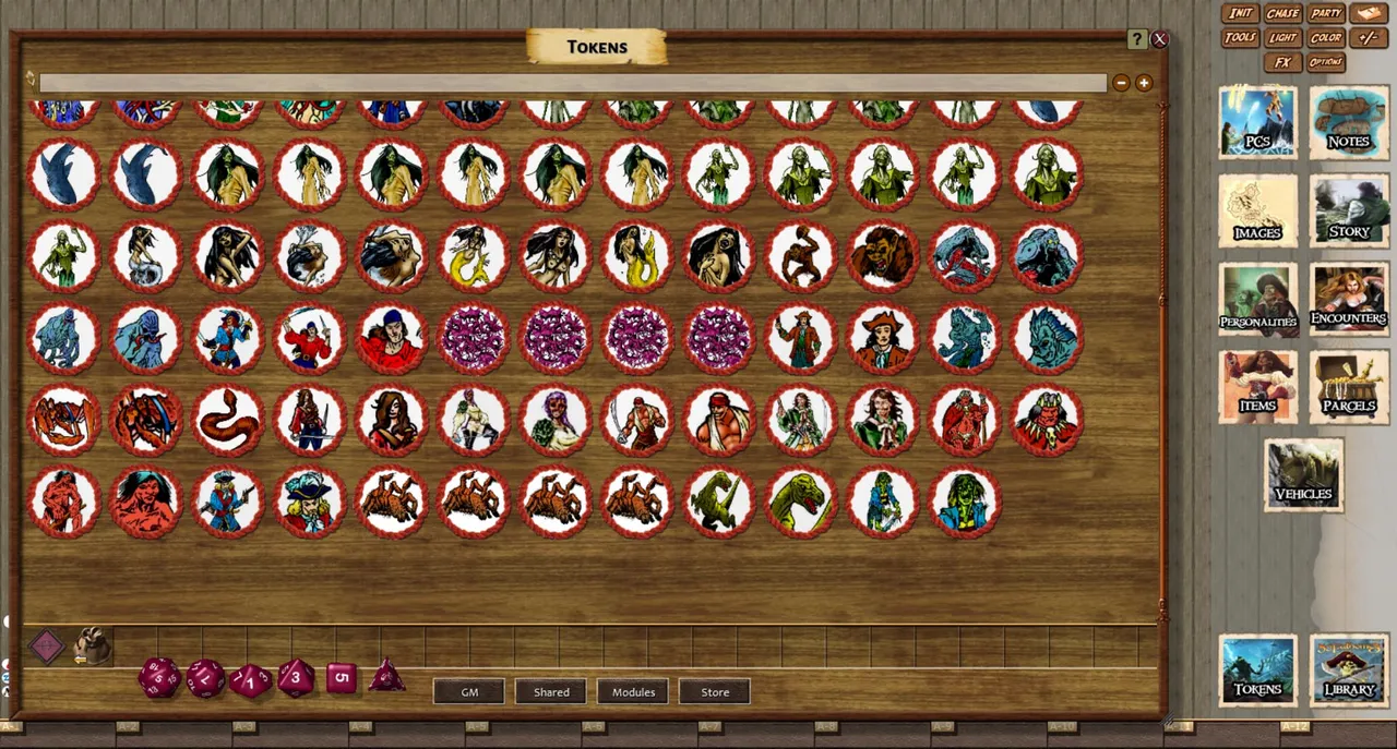 Fantasy Grounds - 50 Fathoms Online Gaming Tokens (Savage Worlds) (Token Pack) Screenshot 1