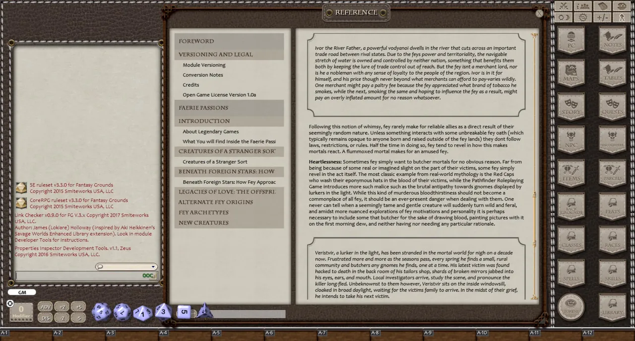 Fantasy Grounds - Faerie Passions (5E) Screenshot 0