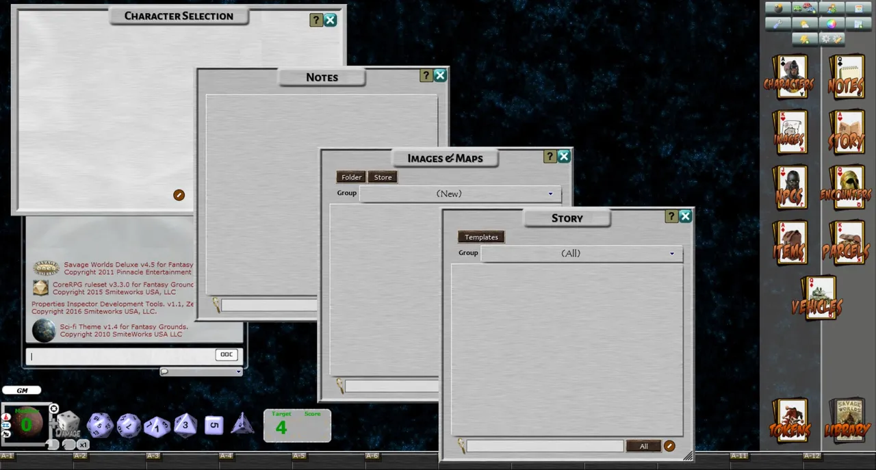 Fantasy Grounds - Sci-fi Skin (Savage Worlds) Screenshot 2