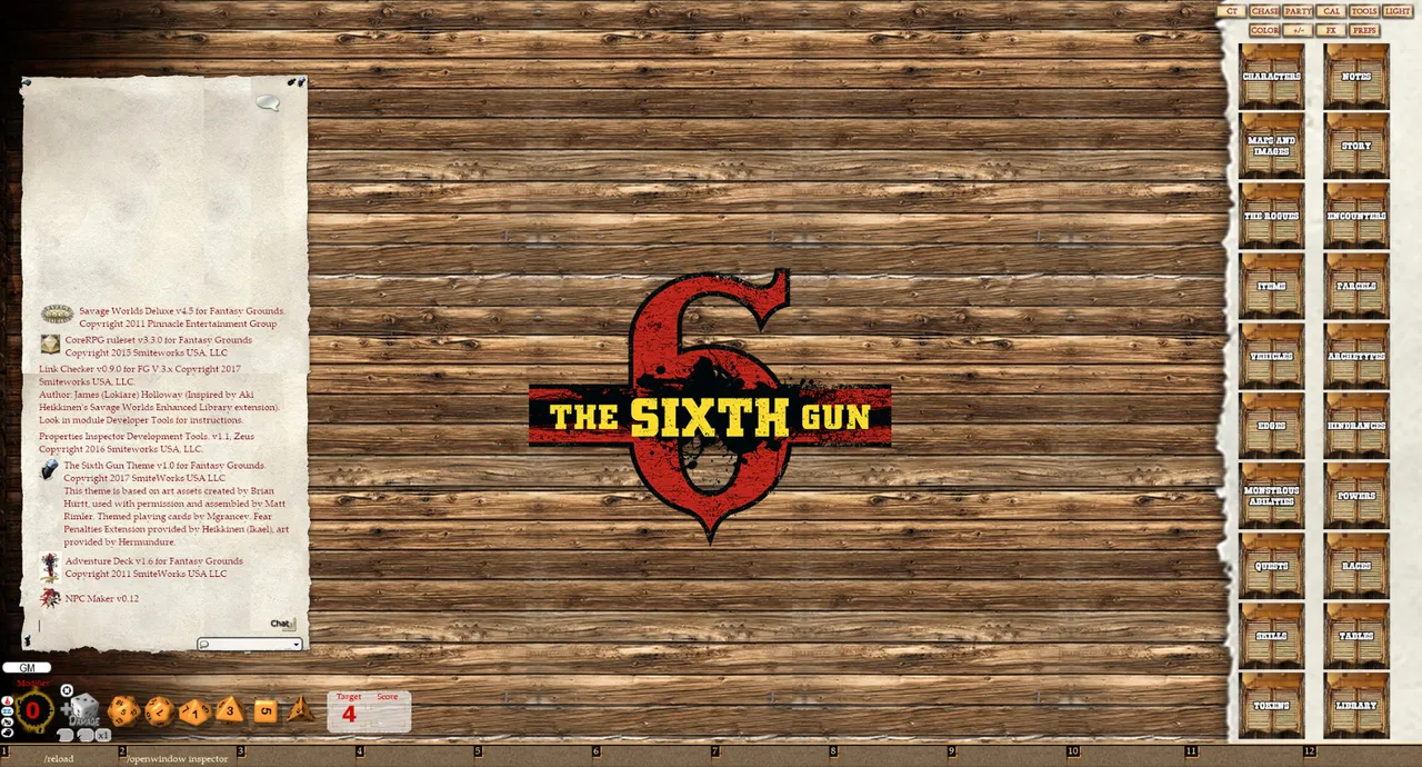 Fantasy Grounds - The Sixth Gun Roleplaying Game (Savage Worlds) Screenshot 3