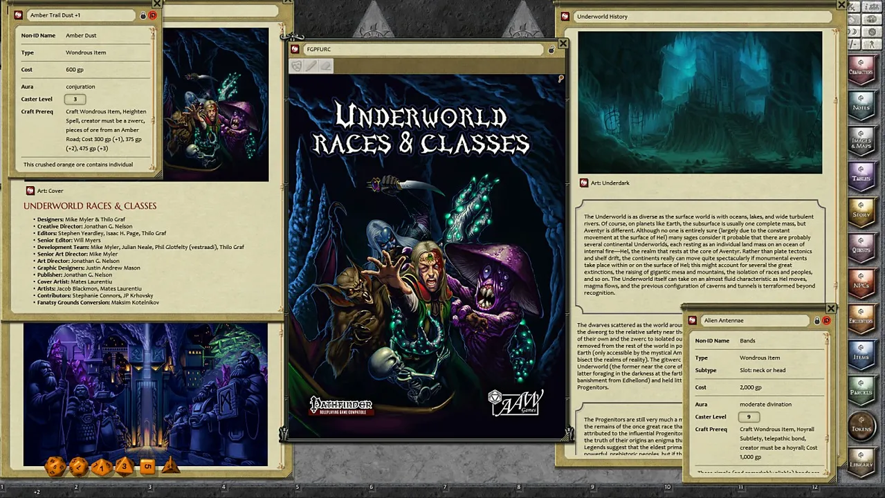 Fantasy Grounds - Underworld Races & Classes (PFRPG) Screenshot 1