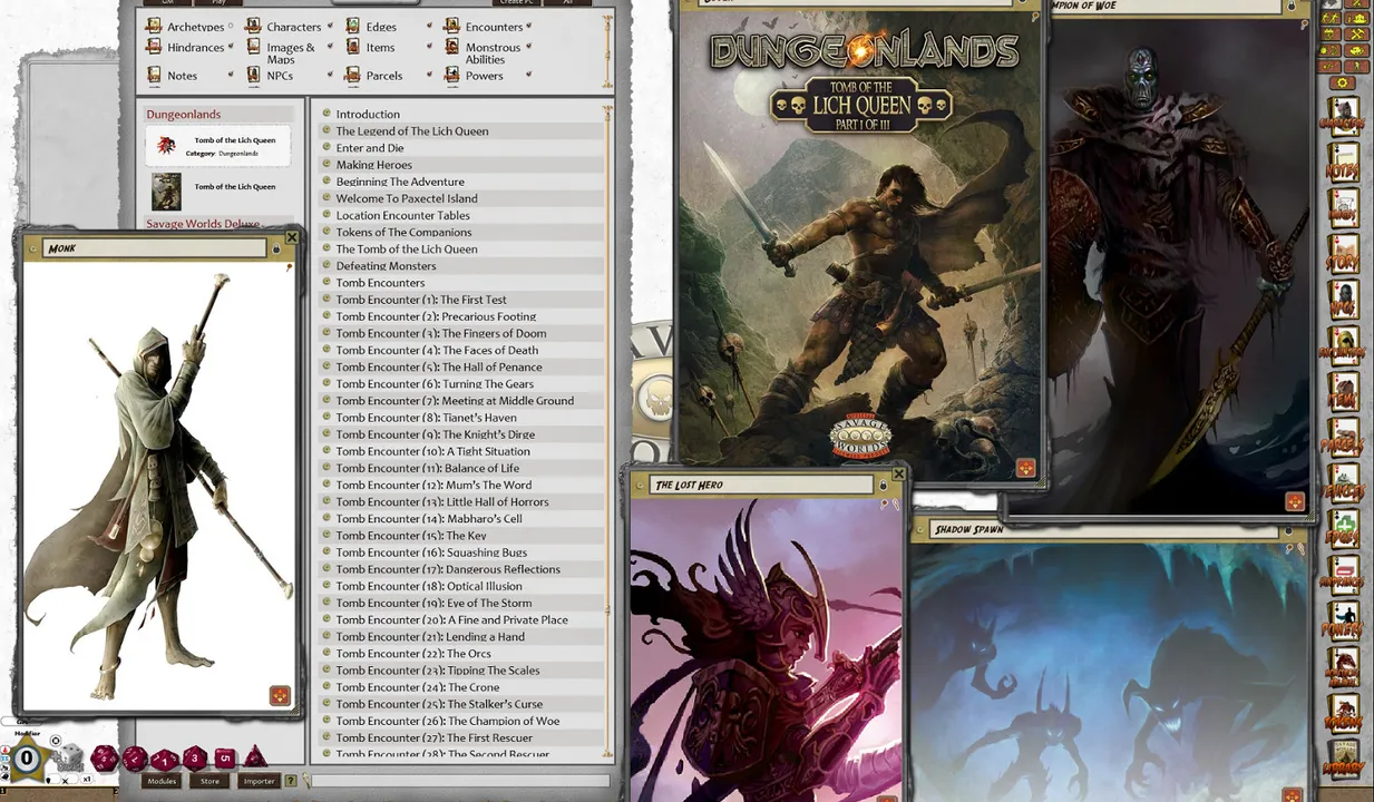 Fantasy Grounds - Dungeonlands: Tomb of the Lich Queen (Savage Worlds) Screenshot 2