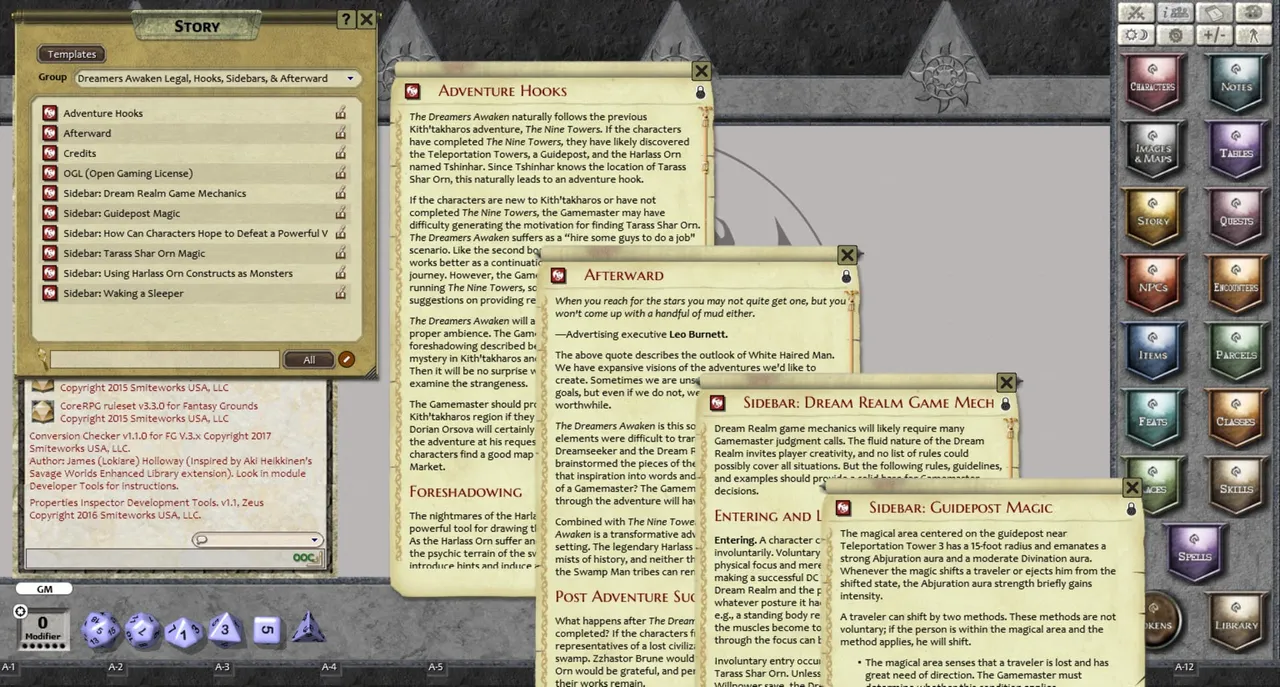 Fantasy Grounds - The Dreamers Awaken (PFRPG) Screenshot 2