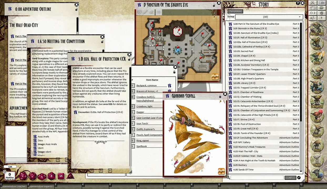 Fantasy Grounds - Pathfinder RPG - Mummy's Mask AP 1: The Half-Dead City (PFRPG) Screenshot 2