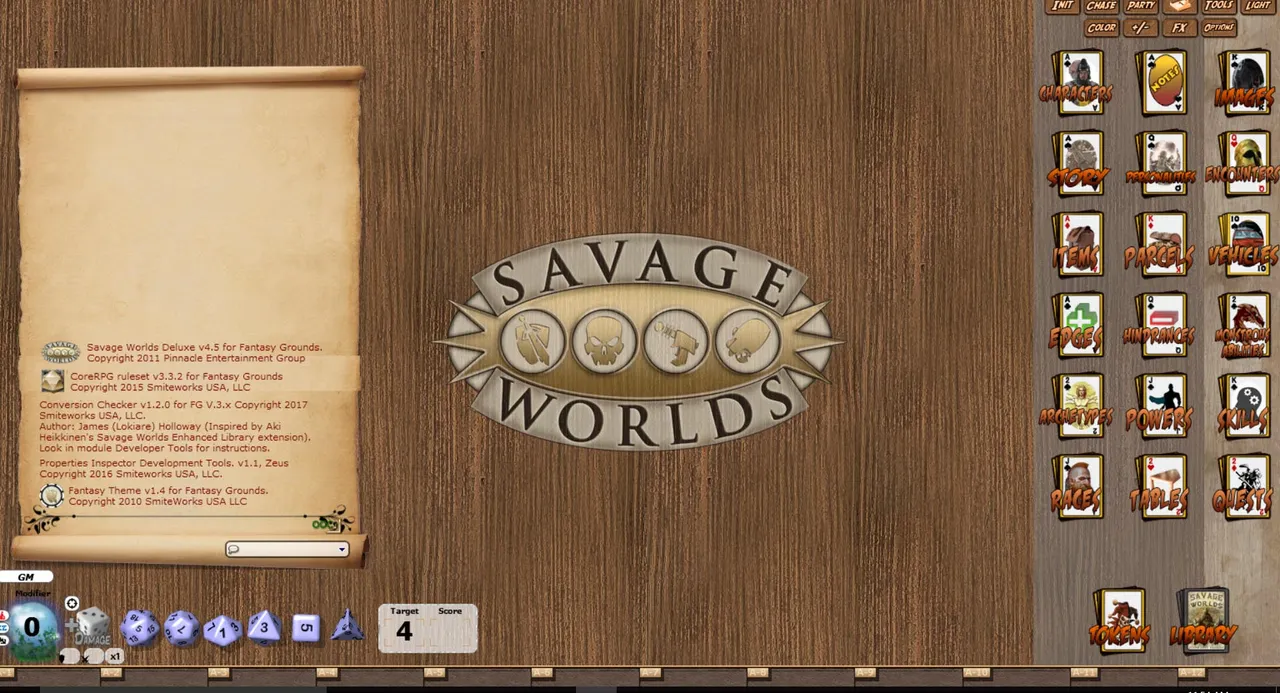 Fantasy Grounds - Fantasy Skin (Savage Worlds) Screenshot 3