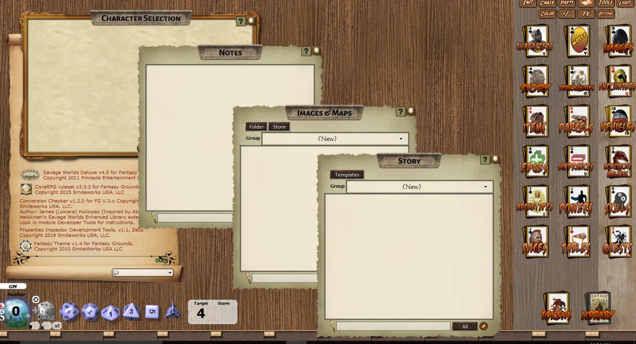 Fantasy Grounds - Fantasy Skin (Savage Worlds) Screenshot 1