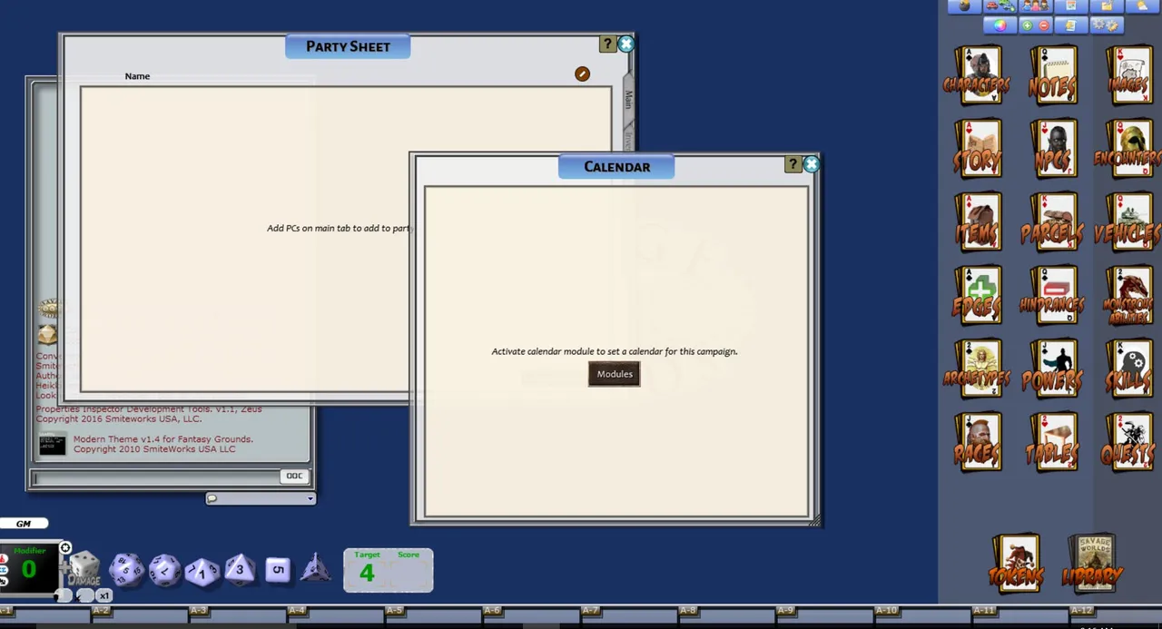 Fantasy Grounds - Modern Skin (Savage Worlds) Screenshot 0