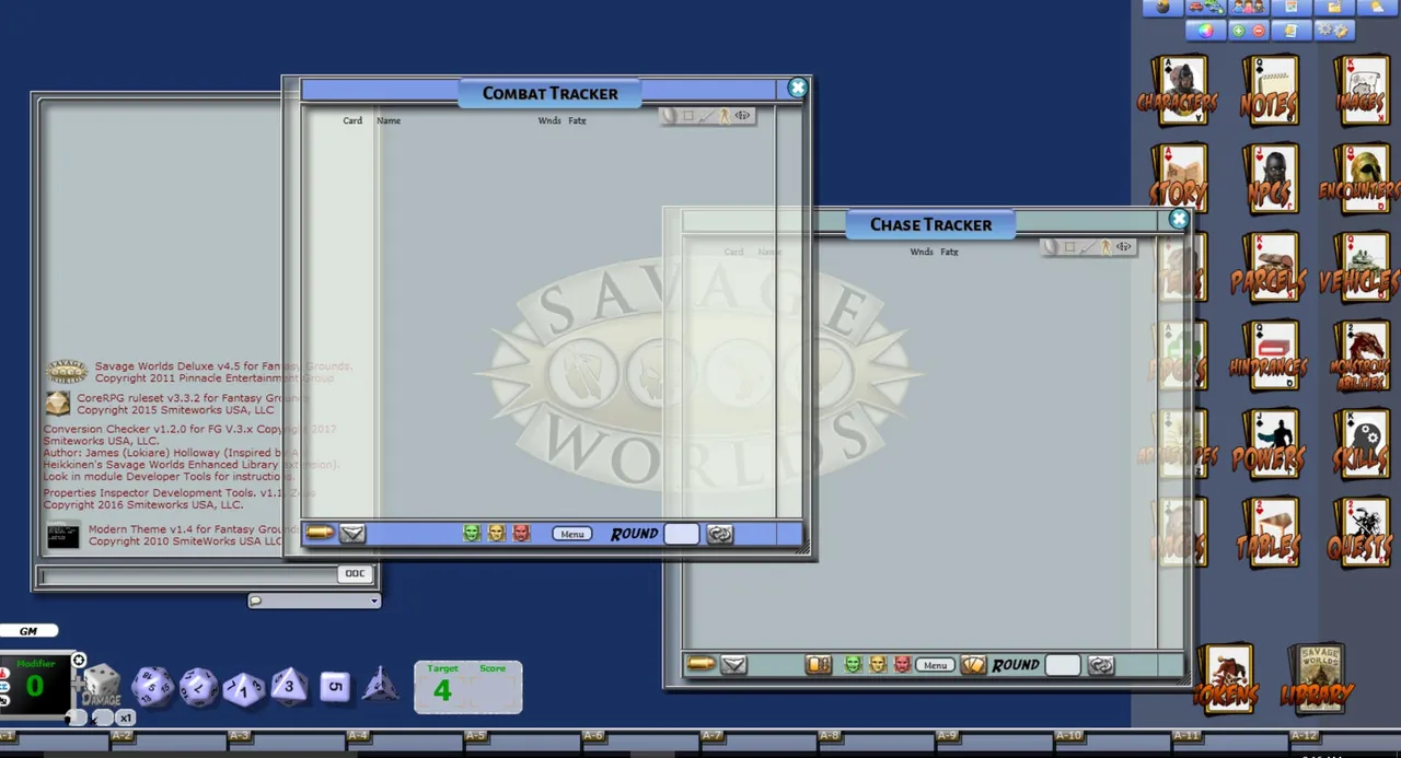 Fantasy Grounds - Modern Skin (Savage Worlds) Screenshot 1