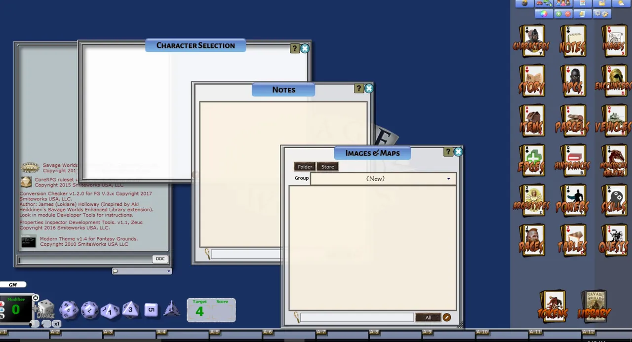Fantasy Grounds - Modern Skin (Savage Worlds) Screenshot 3