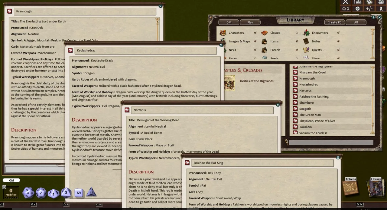 Fantasy Grounds - Deities of the Haunted Highlands (Castles & Crusades) Screenshot 2