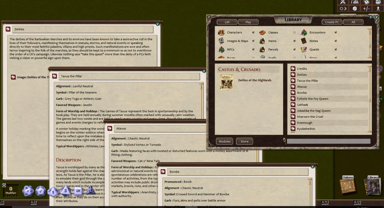 Fantasy Grounds - Deities of the Haunted Highlands (Castles & Crusades) Screenshot 0