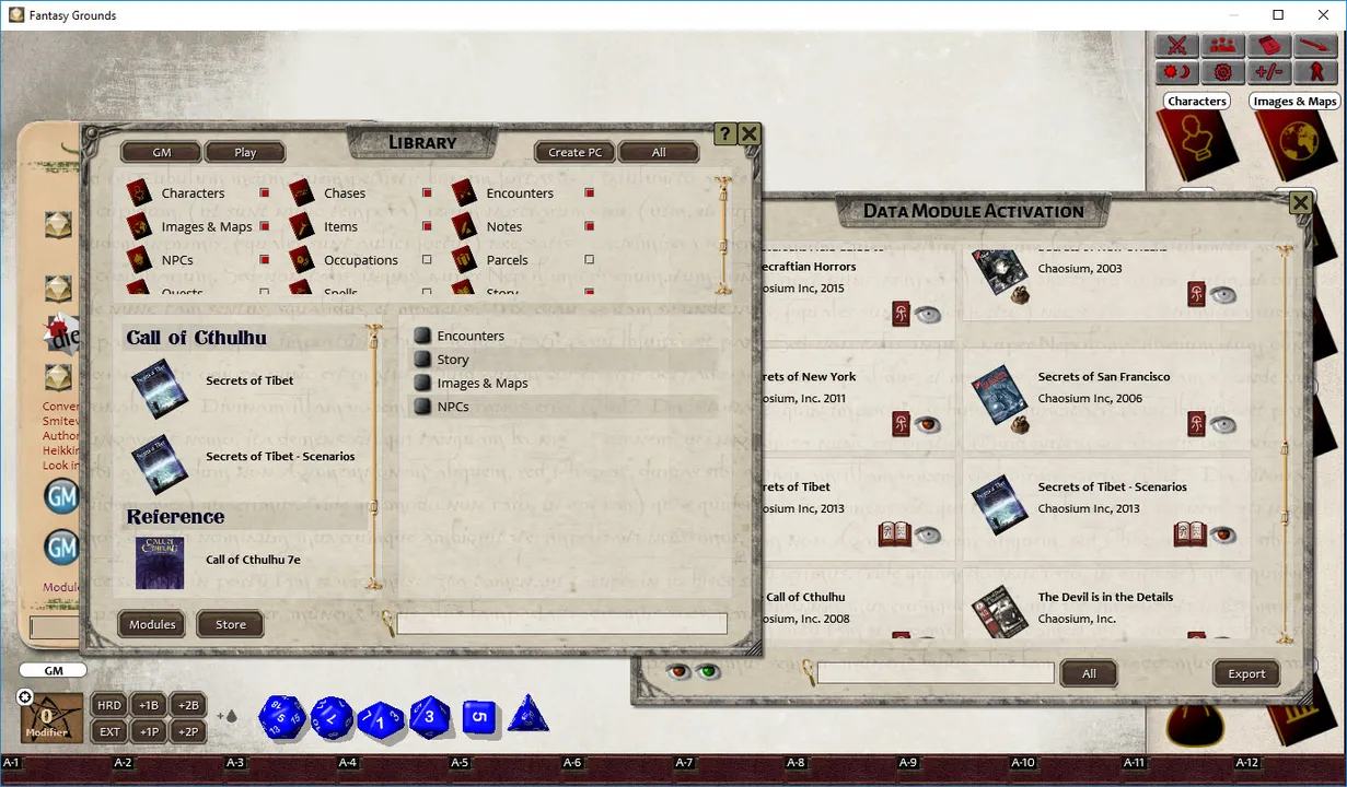 Fantasy Grounds - Secrets of Tibet (CoC7E) Screenshot 1