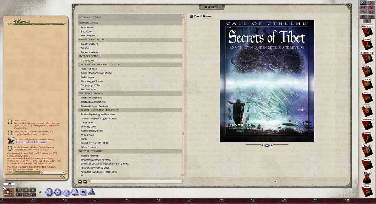 Fantasy Grounds - Secrets of Tibet (CoC7E) Screenshot 0