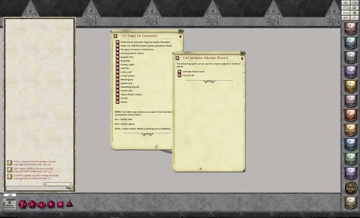 Fantasy Grounds - Mythic Monsters: Plants (PFRPG) Screenshot 1
