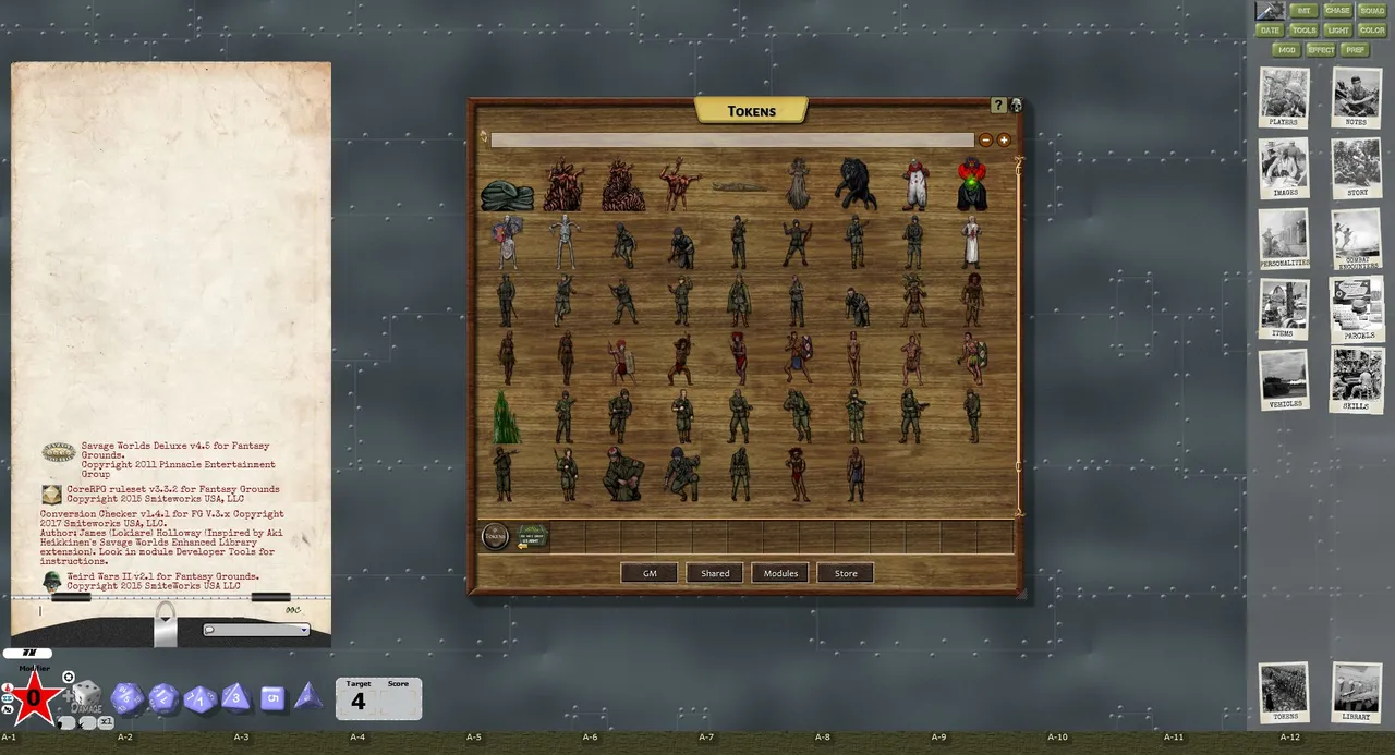 Fantasy Grounds - Weird Wars II: Island of Dreams (Savage Worlds) Screenshot 0