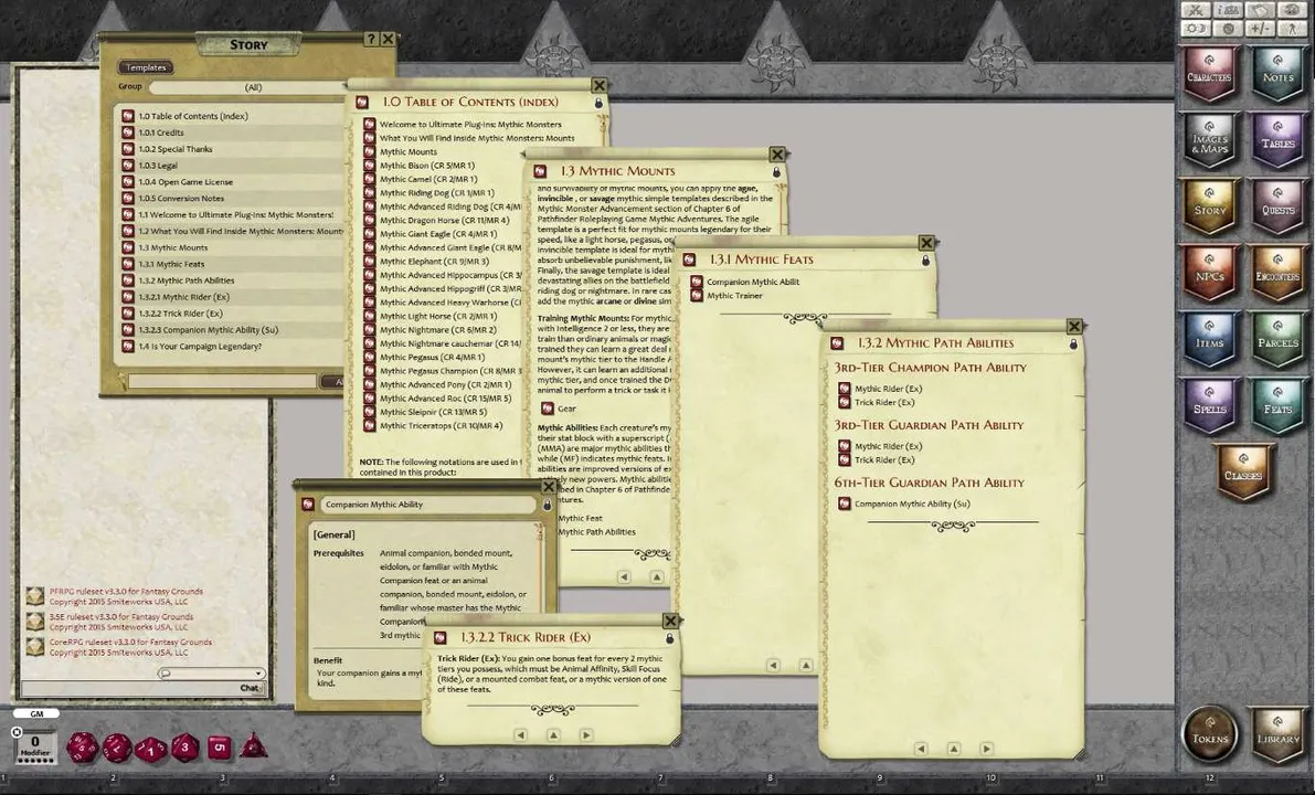Fantasy Grounds - Mythic Monsters #4: Mounts (PFRPG) Screenshot 1