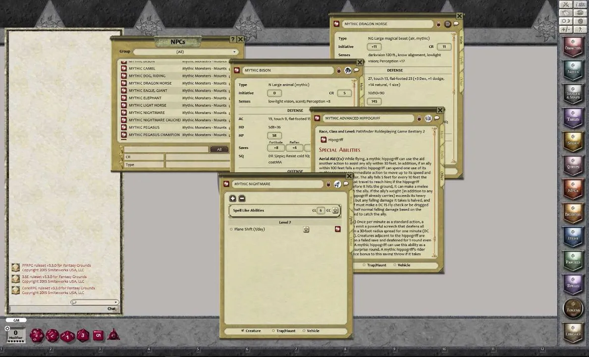 Fantasy Grounds - Mythic Monsters #4: Mounts (PFRPG) Screenshot 2