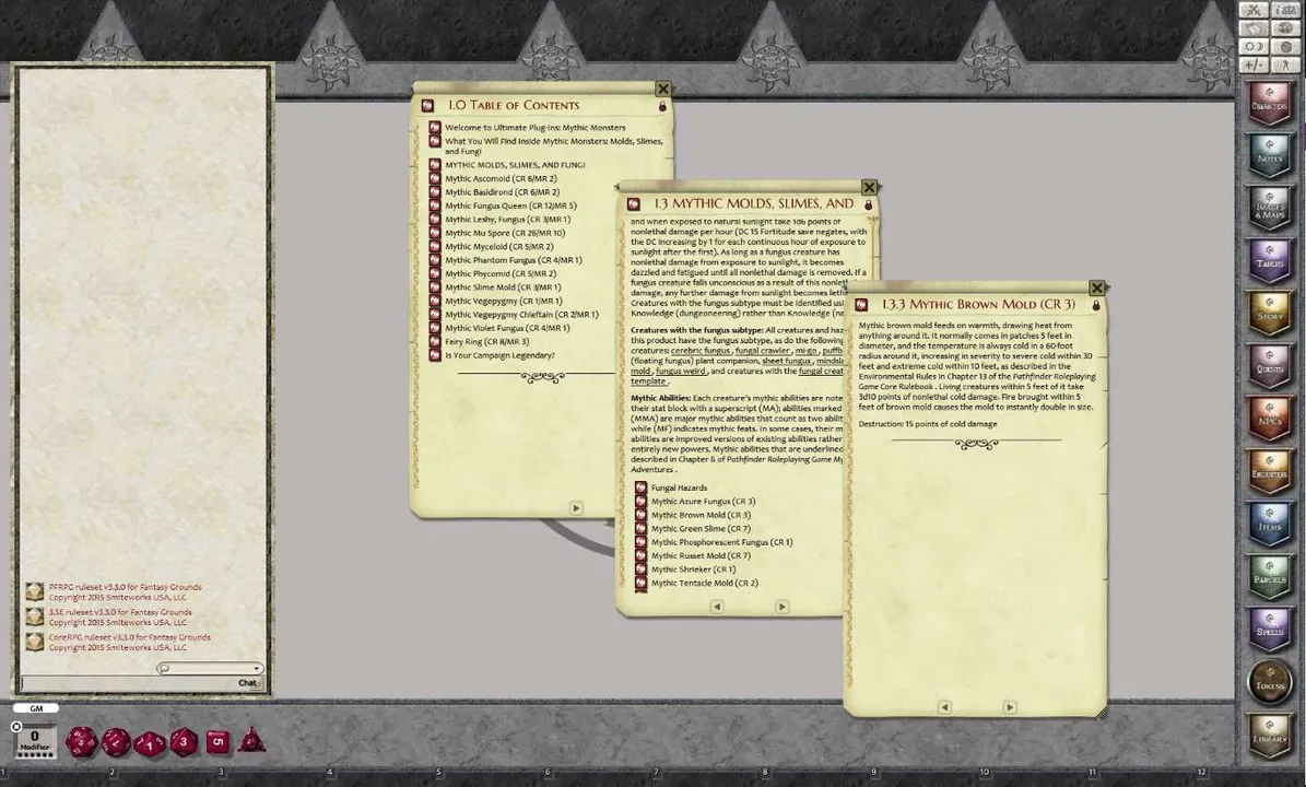 Fantasy Grounds - Mythic Monsters #2: Molds, Slimes, and Fungi (PFRPG) Screenshot 1