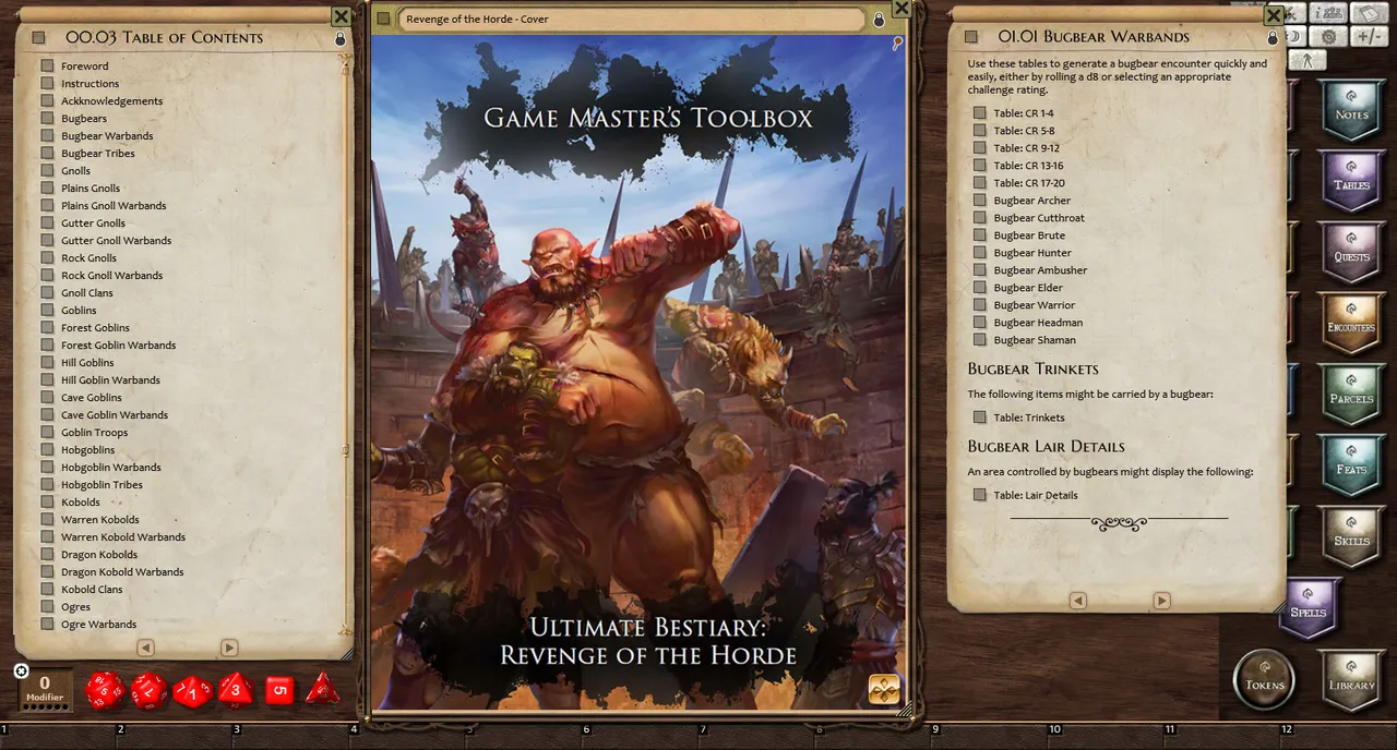 Fantasy Grounds - Ultimate Bestiary: Revenge of the Horde (PFRPG) Screenshot 2