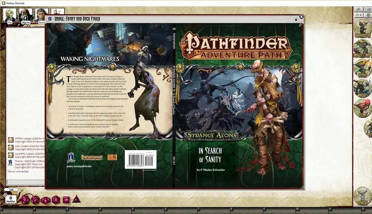 Fantasy Grounds - Pathfinder RPG - Strange Aeons AP 1: In Search of Sanity (PFRPG) Screenshot 1