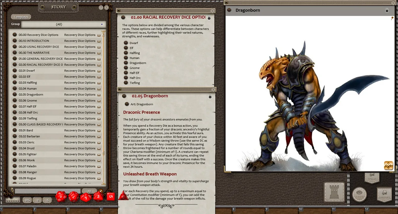 Fantasy Grounds - Fifth Edition Options: Recovery Dice Options (5E) Screenshot 0