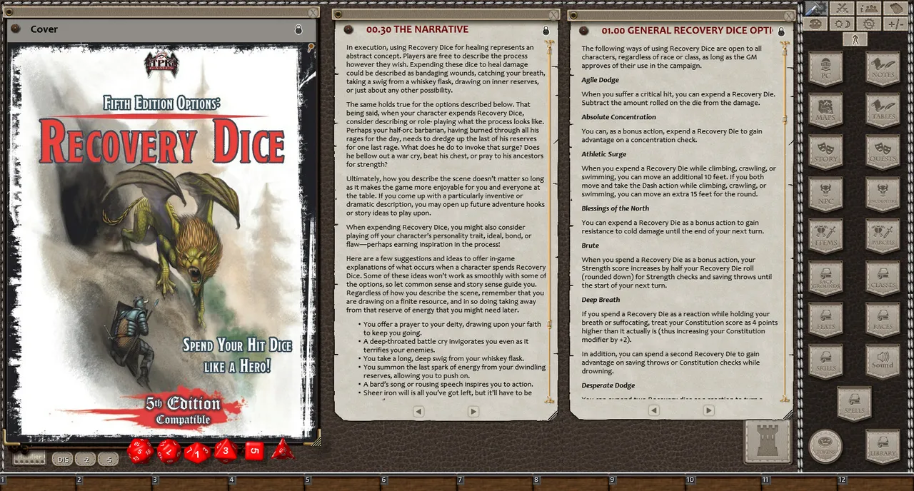 Fantasy Grounds - Fifth Edition Options: Recovery Dice Options (5E) Screenshot 3