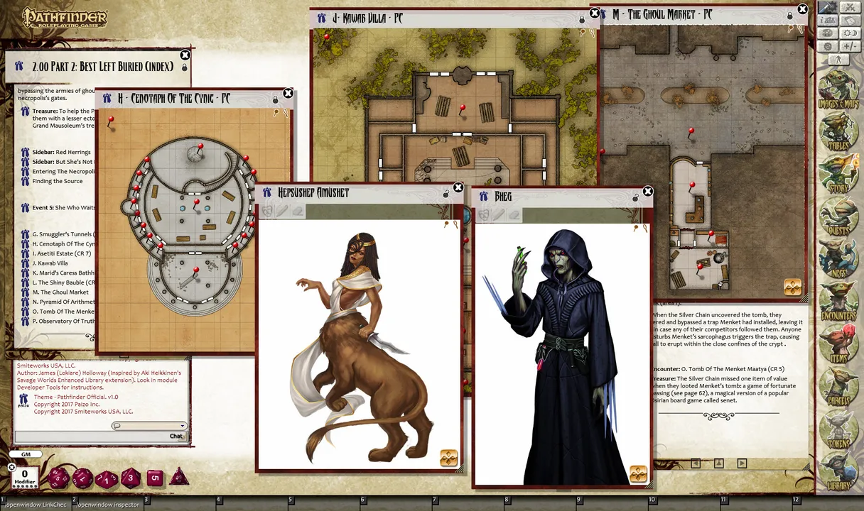 Fantasy Grounds - Pathfinder RPG - Mummy's Mask AP 2: Empty Graves (PFRPG) Screenshot 2
