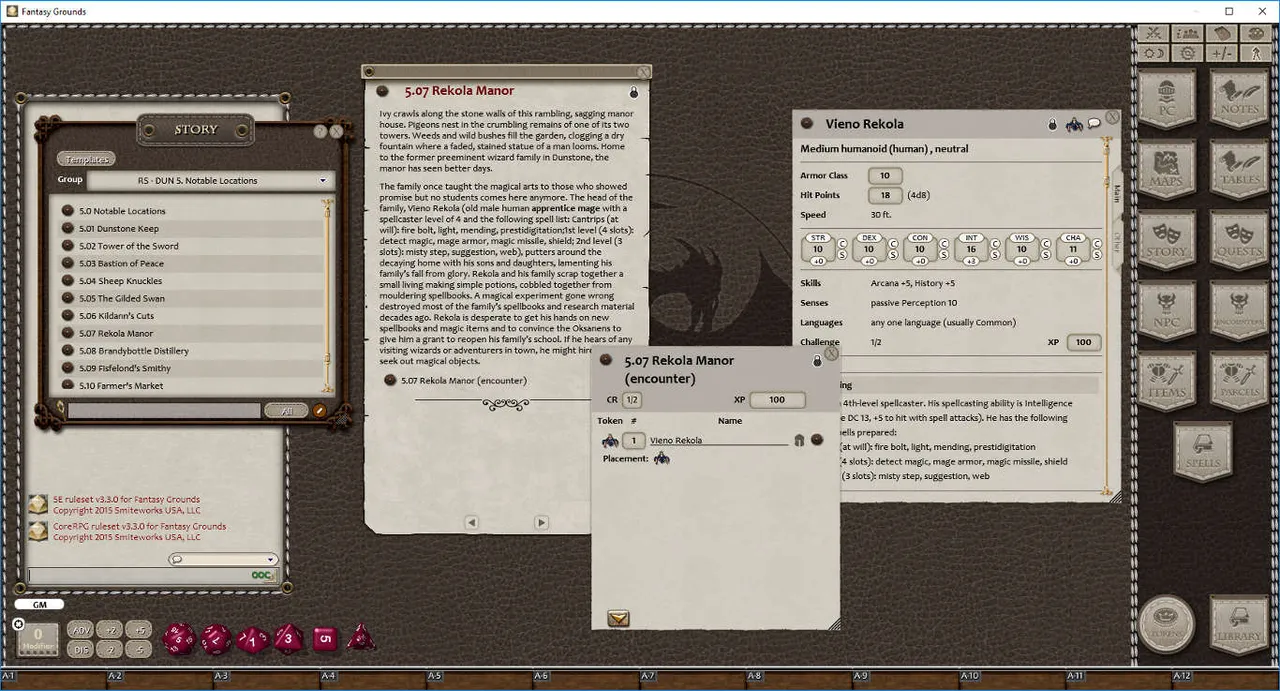 Fantasy Grounds - Town Backdrop: Dunstone (5E) Screenshot 0