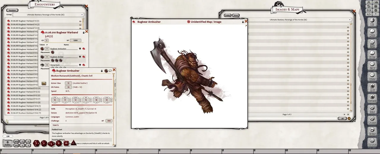 Fantasy Grounds - Ultimate Bestiary: Revenge of the Horde (5E) Screenshot 2