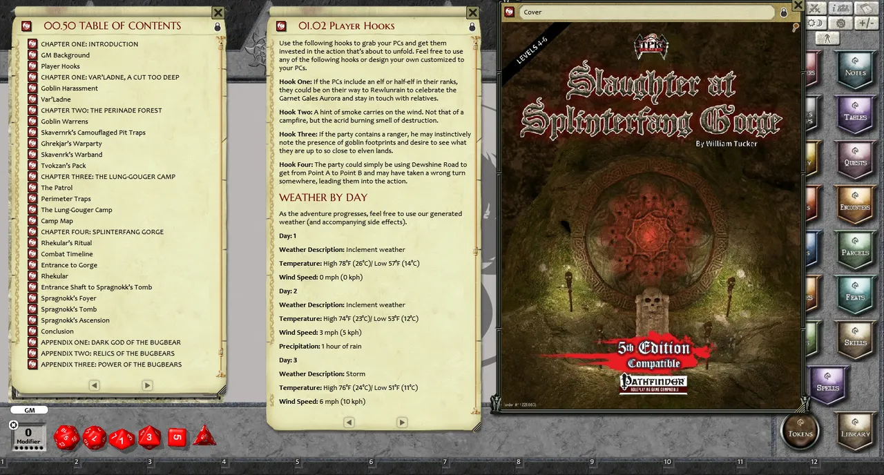 Fantasy Grounds - Slaughter at Splinterfang Gorge (PFRPG) Screenshot 1