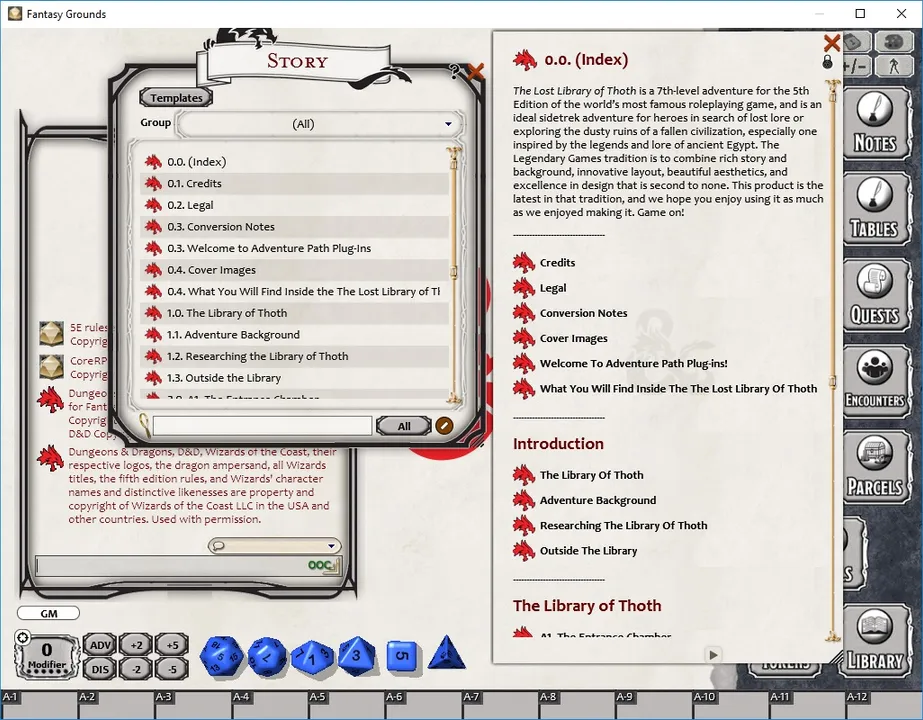 Fantasy Grounds - Lost Library of Thoth (5E) Screenshot 2