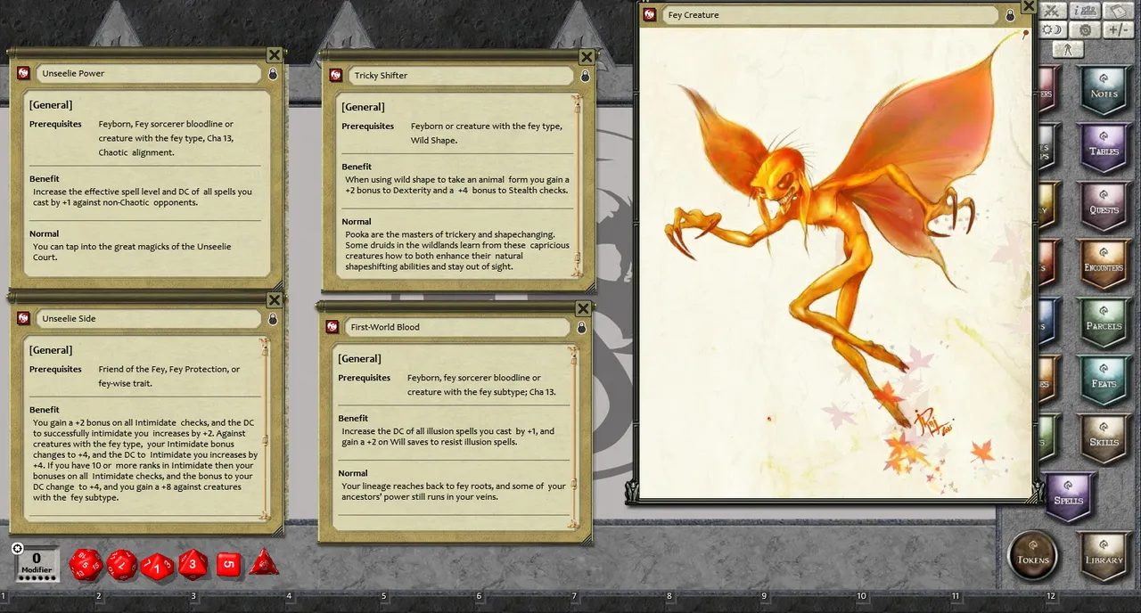 Fantasy Grounds - Feats of Legend: 30 Fey Feats (PFRPG) Screenshot 1
