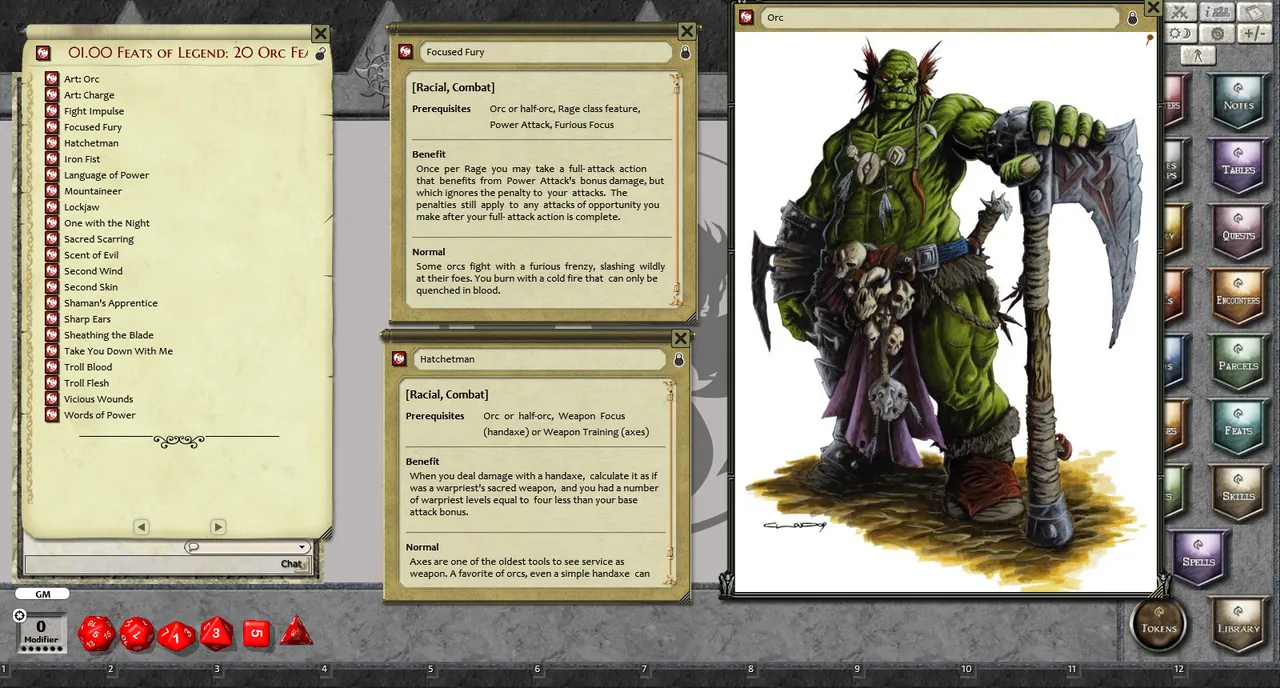 Fantasy Grounds - Feats of Legend: 20 Orc Feats (PFRPG) Screenshot 3