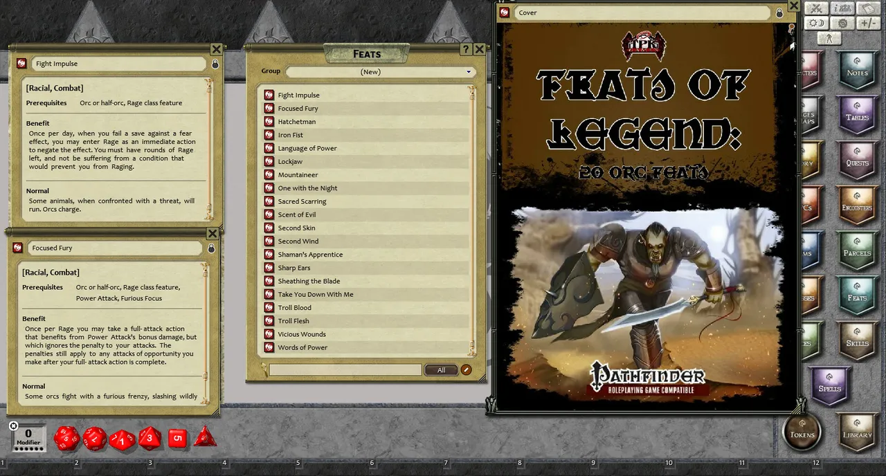Fantasy Grounds - Feats of Legend: 20 Orc Feats (PFRPG) Screenshot 2
