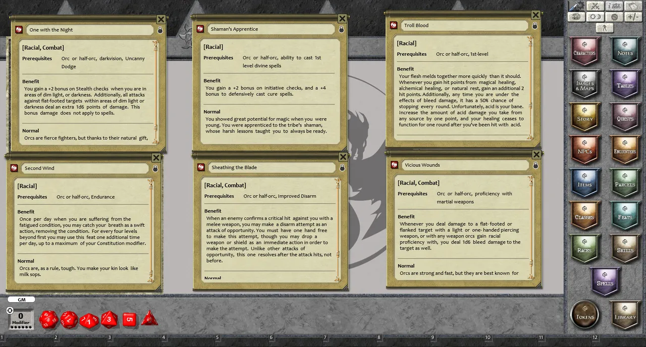 Fantasy Grounds - Feats of Legend: 20 Orc Feats (PFRPG) Screenshot 0