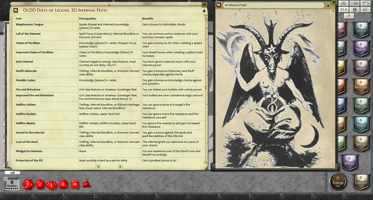 Fantasy Grounds - Feats of Legend: 20 Infernal Feats (PFRPG) Screenshot 2
