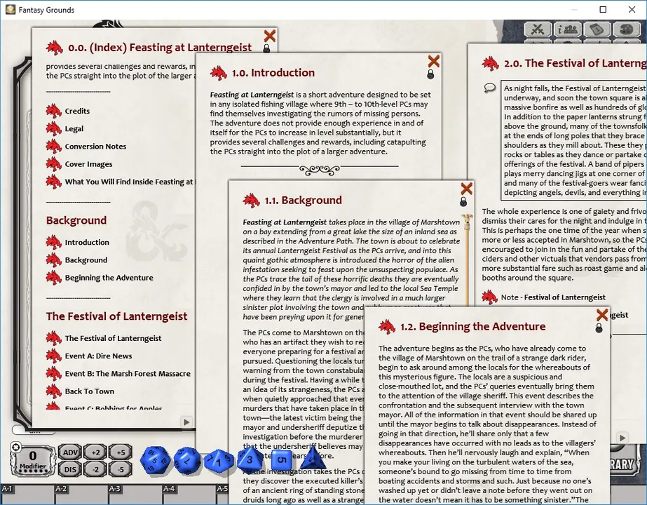 Fantasy Grounds - Feasting at Lanterngeist (5E) Screenshot 2