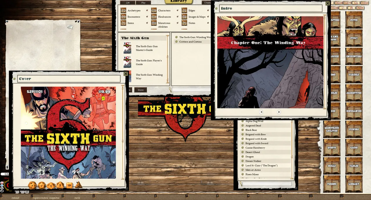 Fantasy Grounds - The Sixth Gun: The Winding Way (Savage Worlds) Screenshot 2