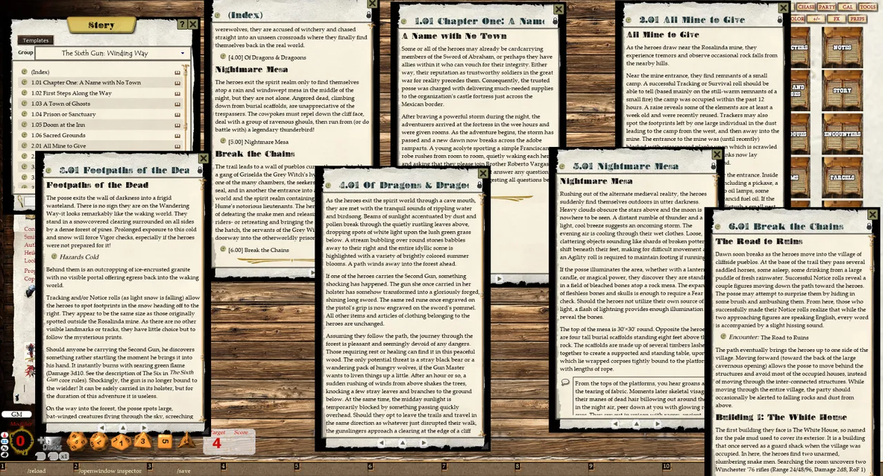Fantasy Grounds - The Sixth Gun: The Winding Way (Savage Worlds) Screenshot 3