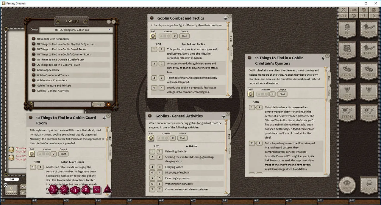 Fantasy Grounds - 20 Things #17: Goblin Lair Screenshot 2
