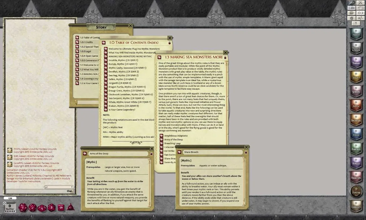 Fantasy Grounds - Mythic Monsters #10: Sea Monsters (PFRPG) Screenshot 1