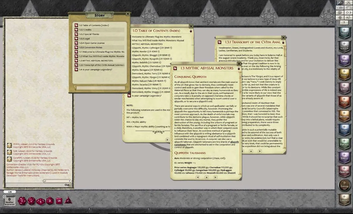 Fantasy Grounds - Mythic Monsters #8: Abyssal (PFRPG) Screenshot 1