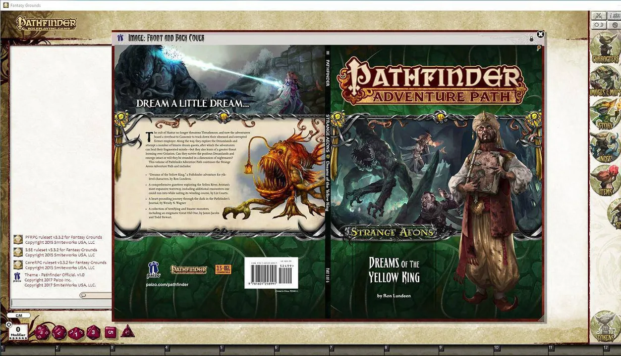 Fantasy Grounds - Pathfinder RPG - Strange Aeons AP 3 - Dreams of the Yellow King (PFRPG) Screenshot 6