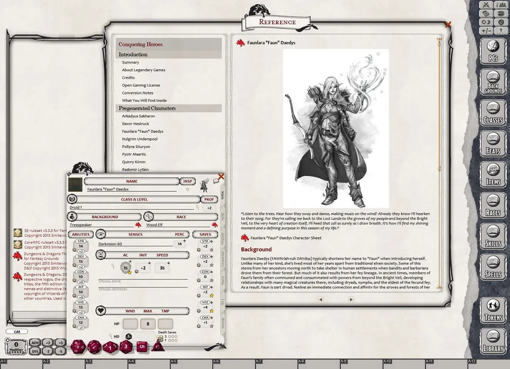 Fantasy Grounds - Conquering Heroes (5E) Screenshot 2