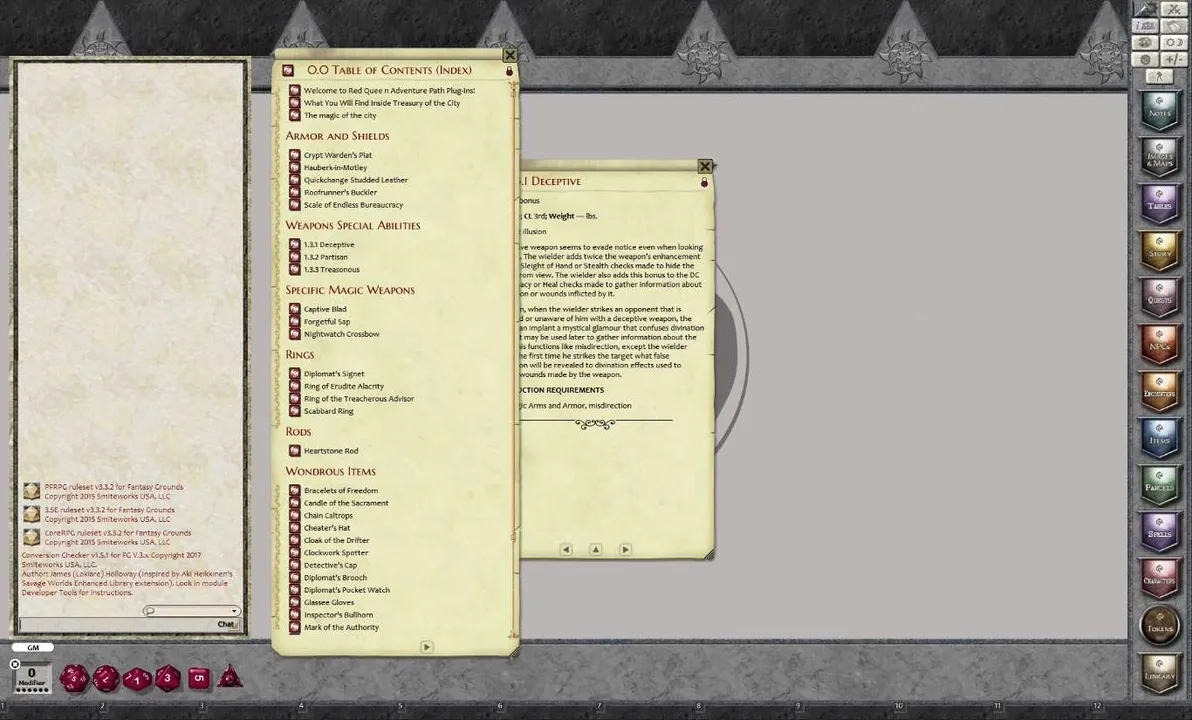 Fantasy Grounds - Treasury of the City (PFRPG) Screenshot 1