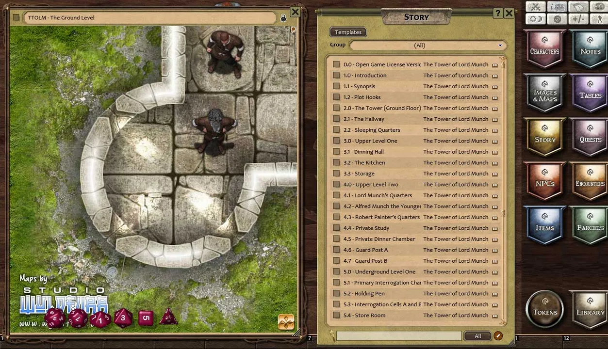 Fantasy Grounds - Compass Point #05: The Tower of Lord Munch (PFRPG) Screenshot 2