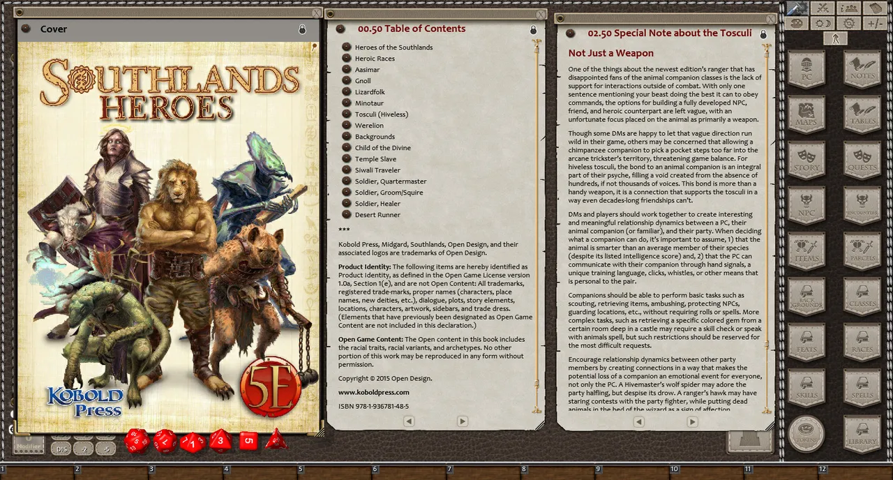Fantasy Grounds - Southlands Heroes (5E) Screenshot 3